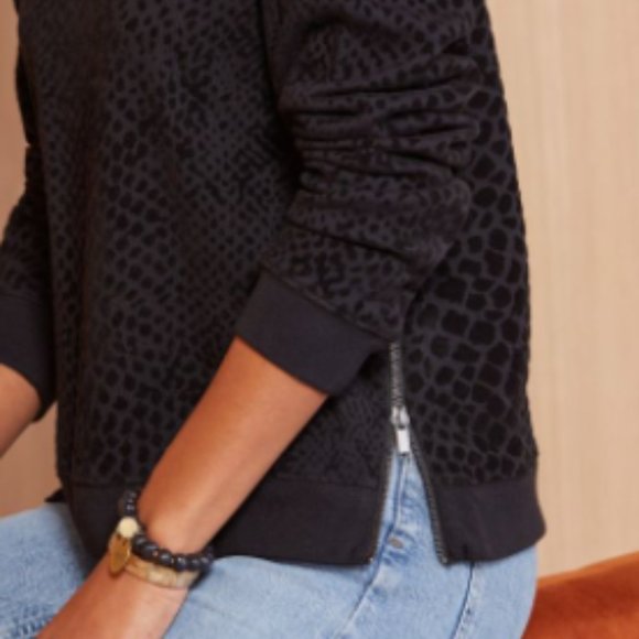 Rails Marlo Sweatshirt Black Flocked Cobra Sz. - Picture 4 of 4